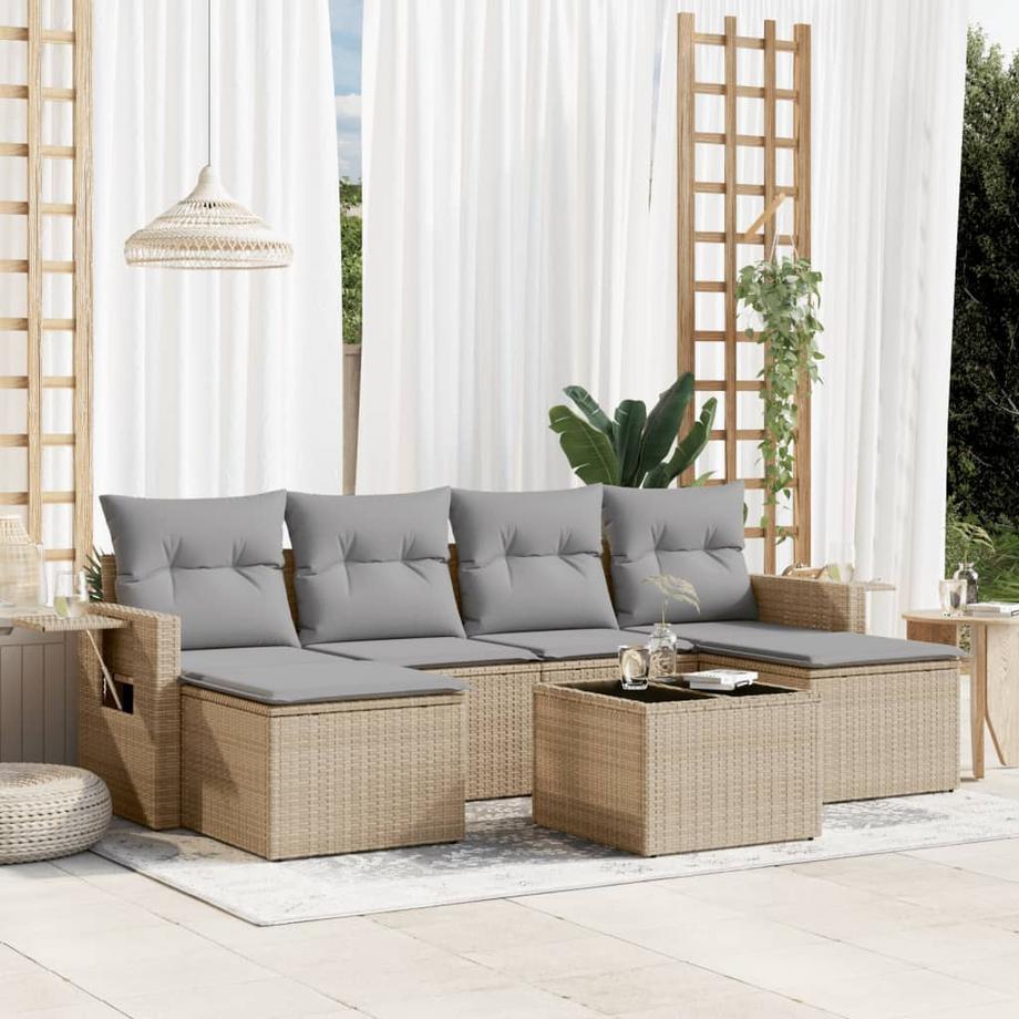 VidaXL set divano da giardino Polirattan  