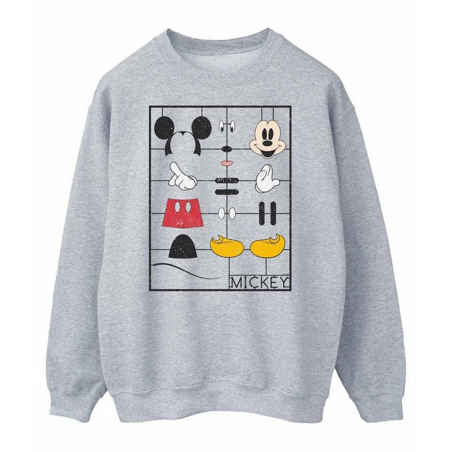 Disney Mickey Mouse Sweatshirt Déconstruit  