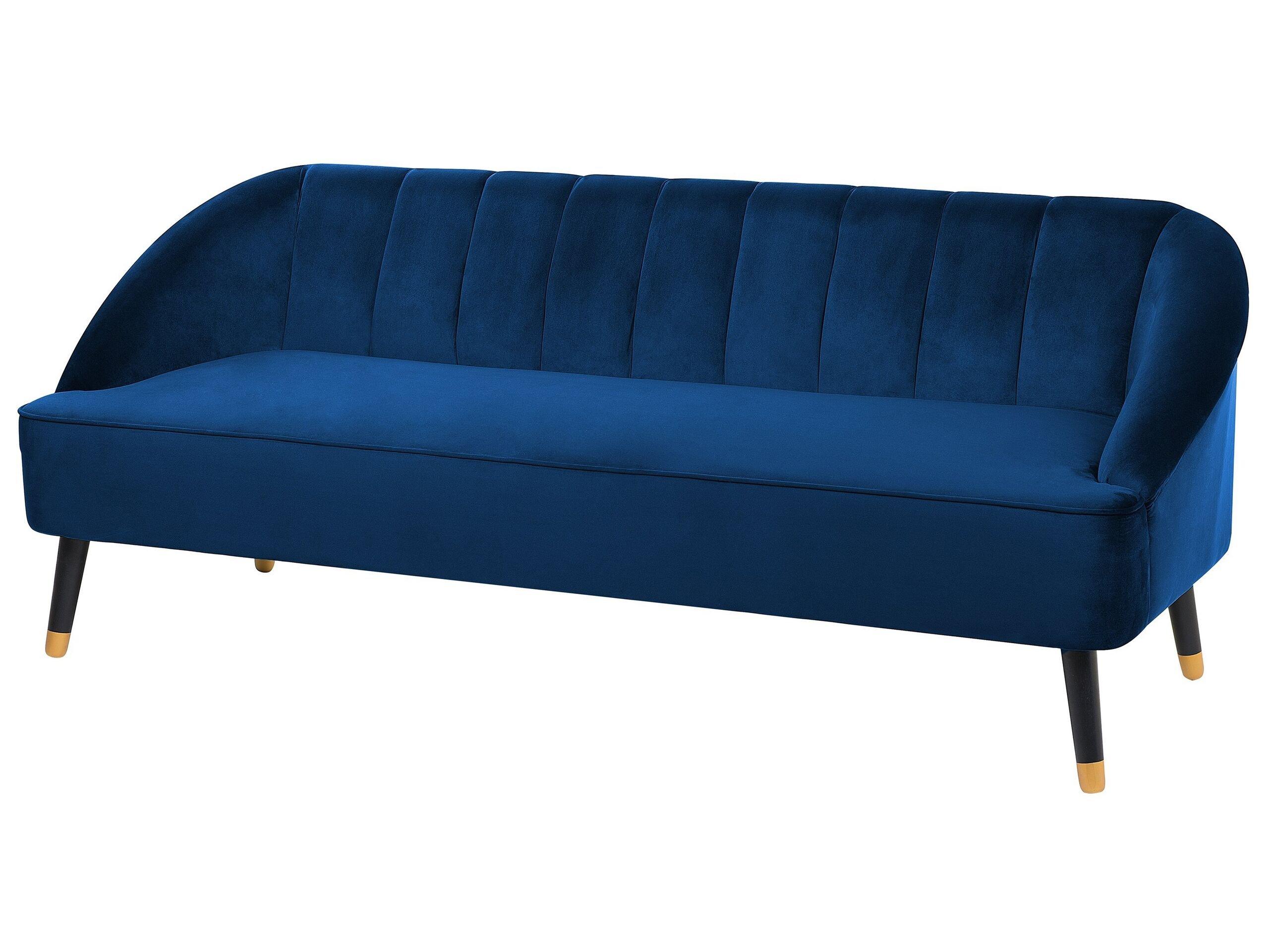 Beliani 3 Sitzer Sofa aus Samtstoff Modern ALSVAG  