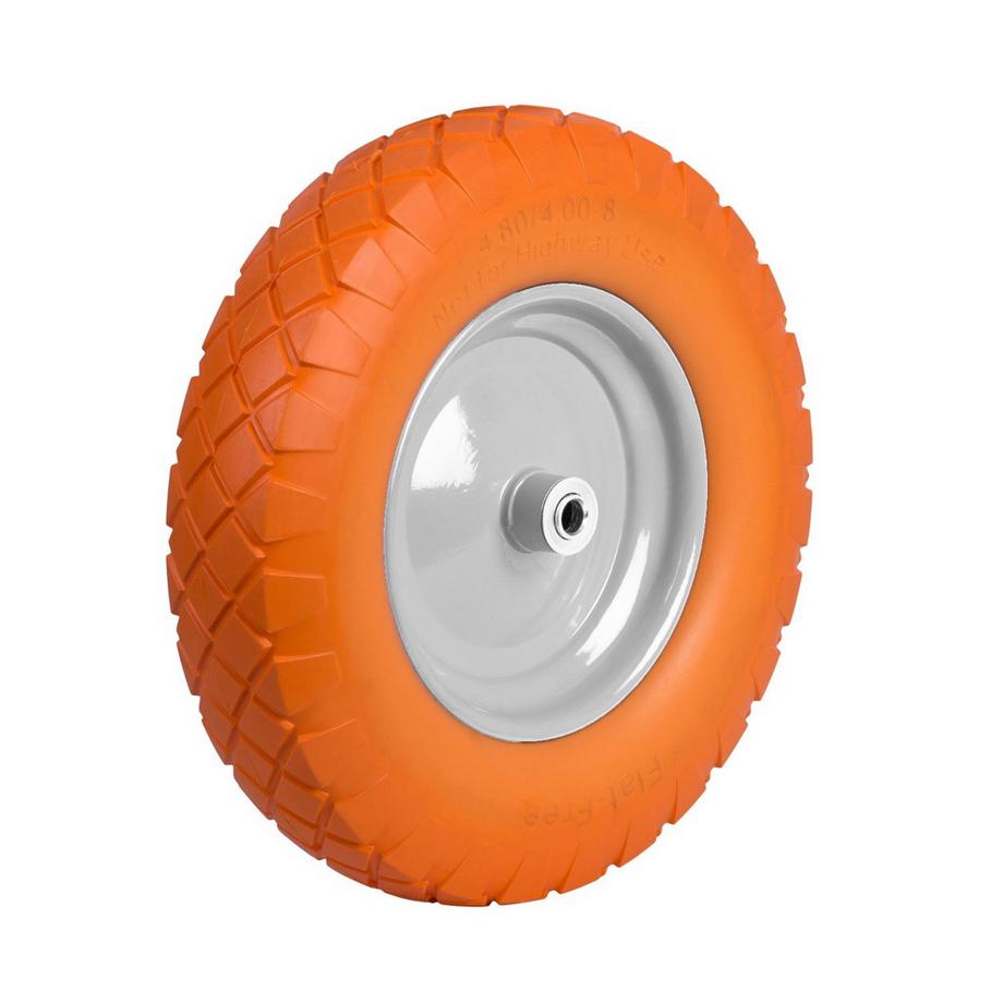 B2X  Roue de brouette increvable 4.00-8 orange-blanc Humberg 