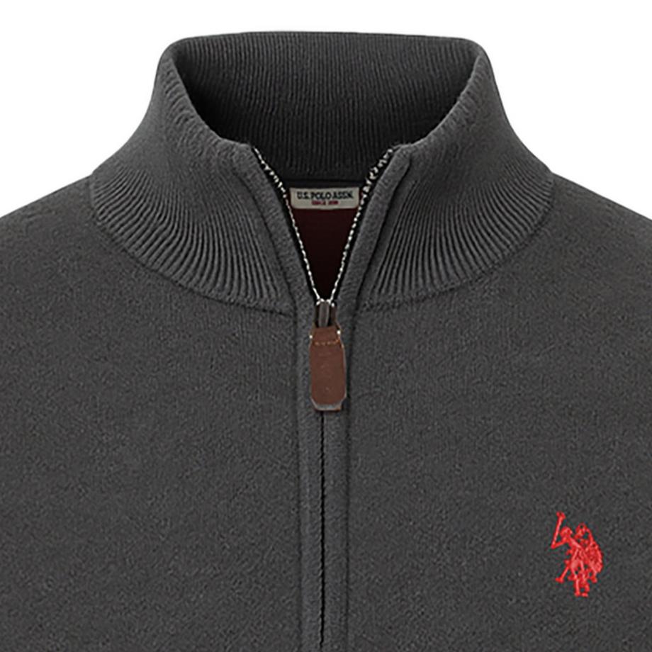 U.S. Polo Assn. Pull en tricot Regular Fit avec fermeture éclair  