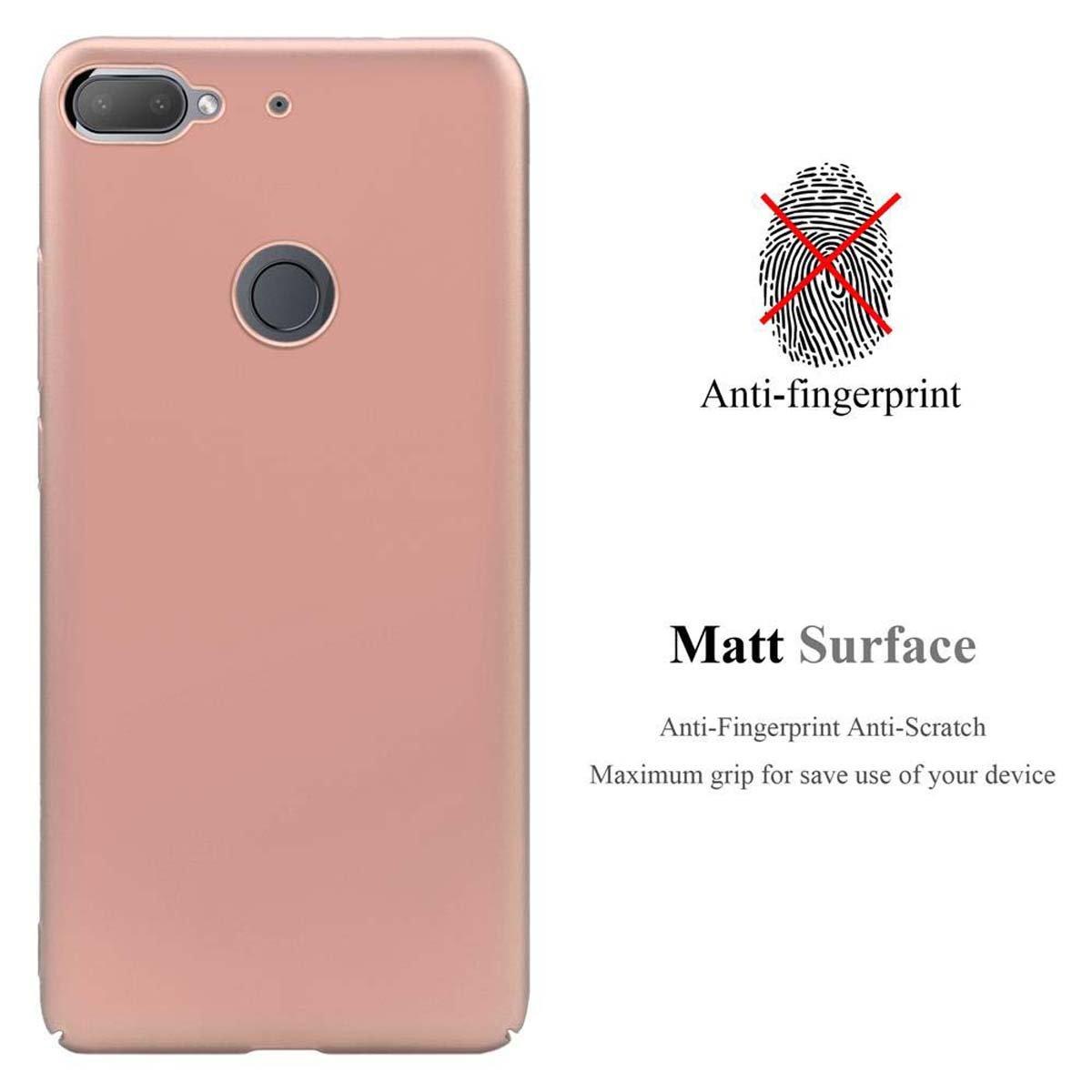 Cadorabo  Hülle für HTC Desire 12 PLUS Hard Case in Metall Optik 