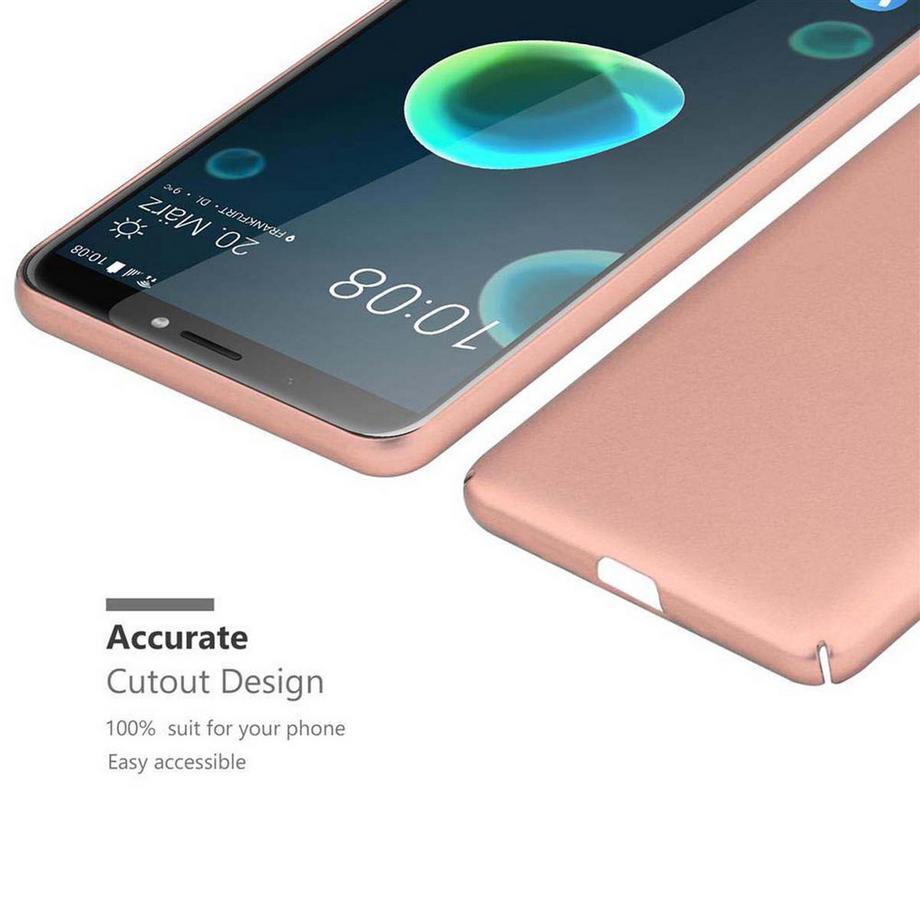 Cadorabo  Hülle für HTC Desire 12 PLUS Hard Case in Metall Optik 