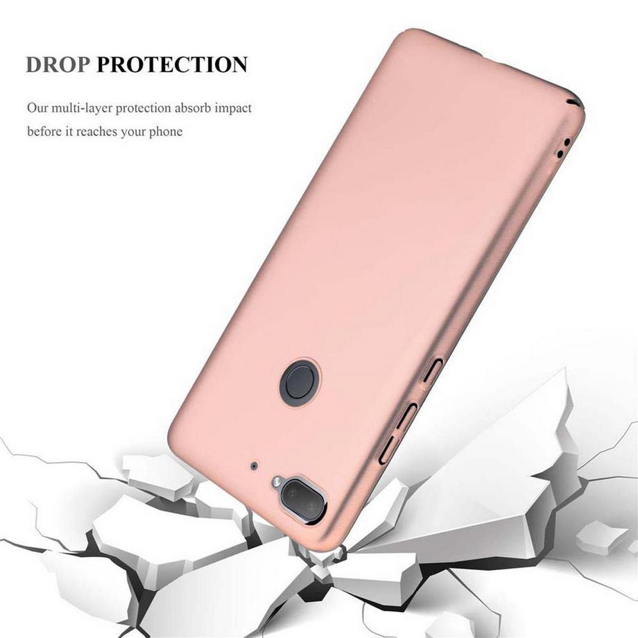 Cadorabo  Hülle für HTC Desire 12 PLUS Hard Case in Metall Optik 