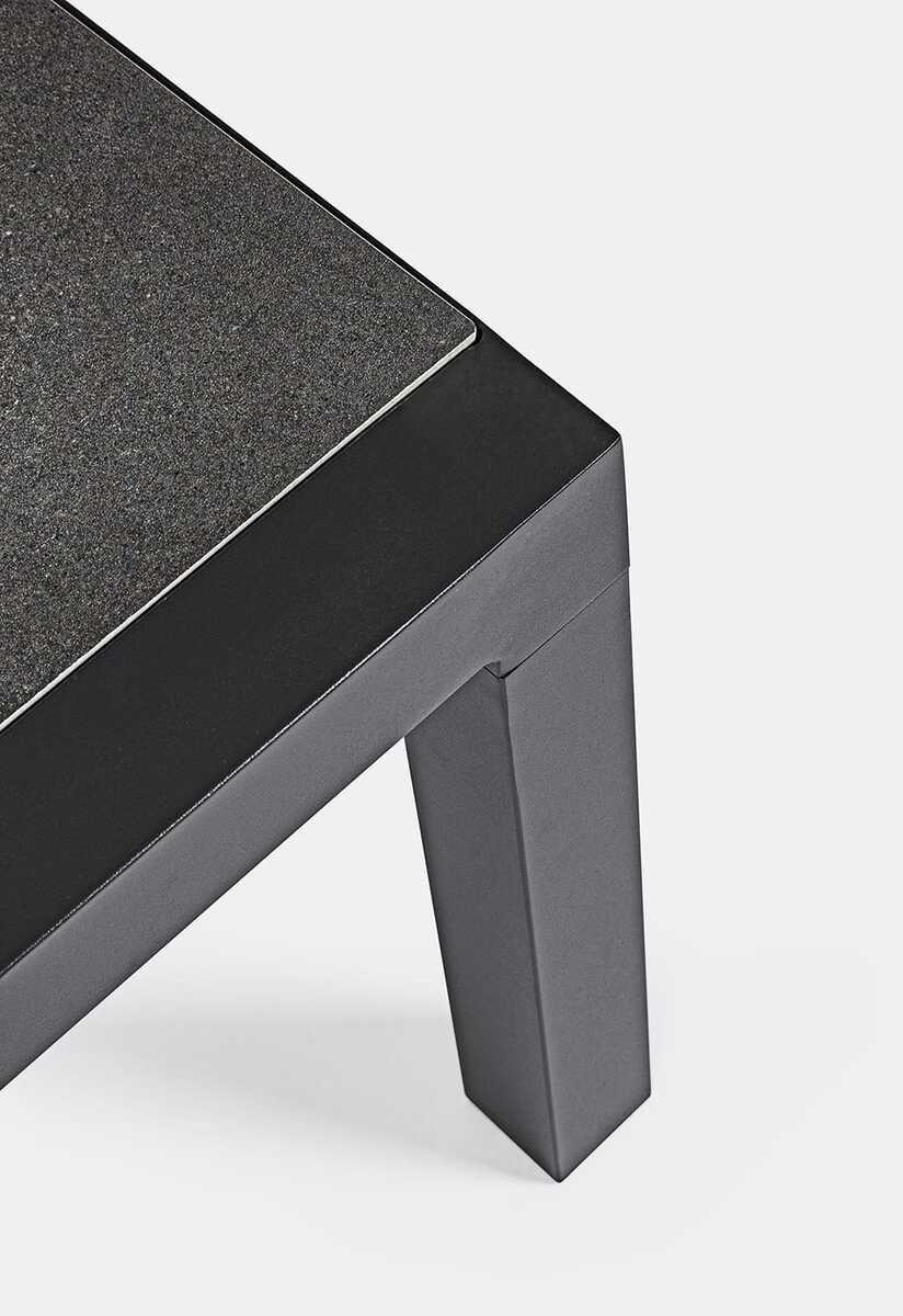 mutoni Tavolino da giardino Kledi 120x70 antracite  