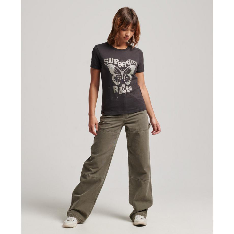 Superdry Lo-Fi Poster T-Shirt Vestibilità Slim  