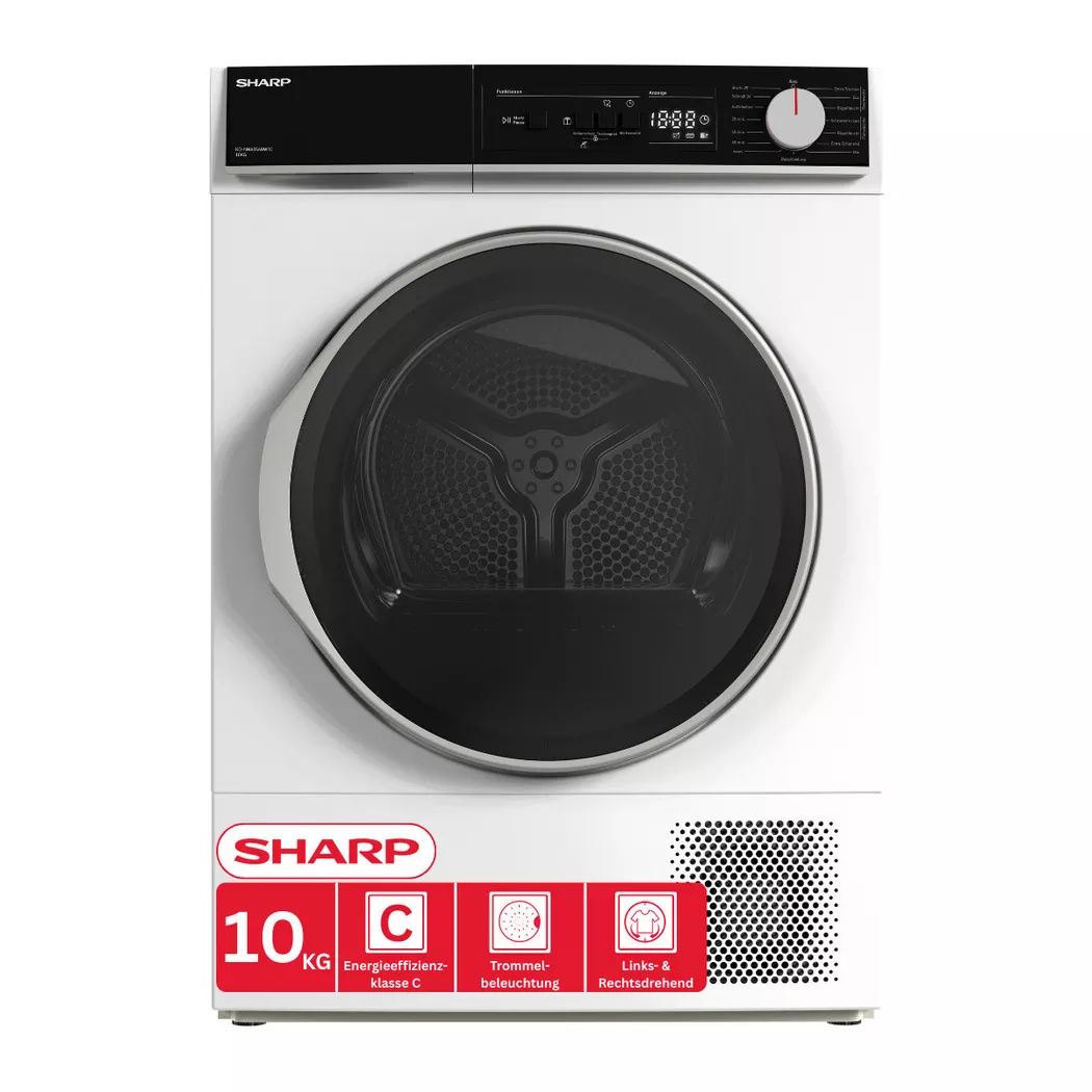 Sharp KD-NHA0S6GW1C Wäschetrockner Freistehend Frontlader 10 kg Weiß