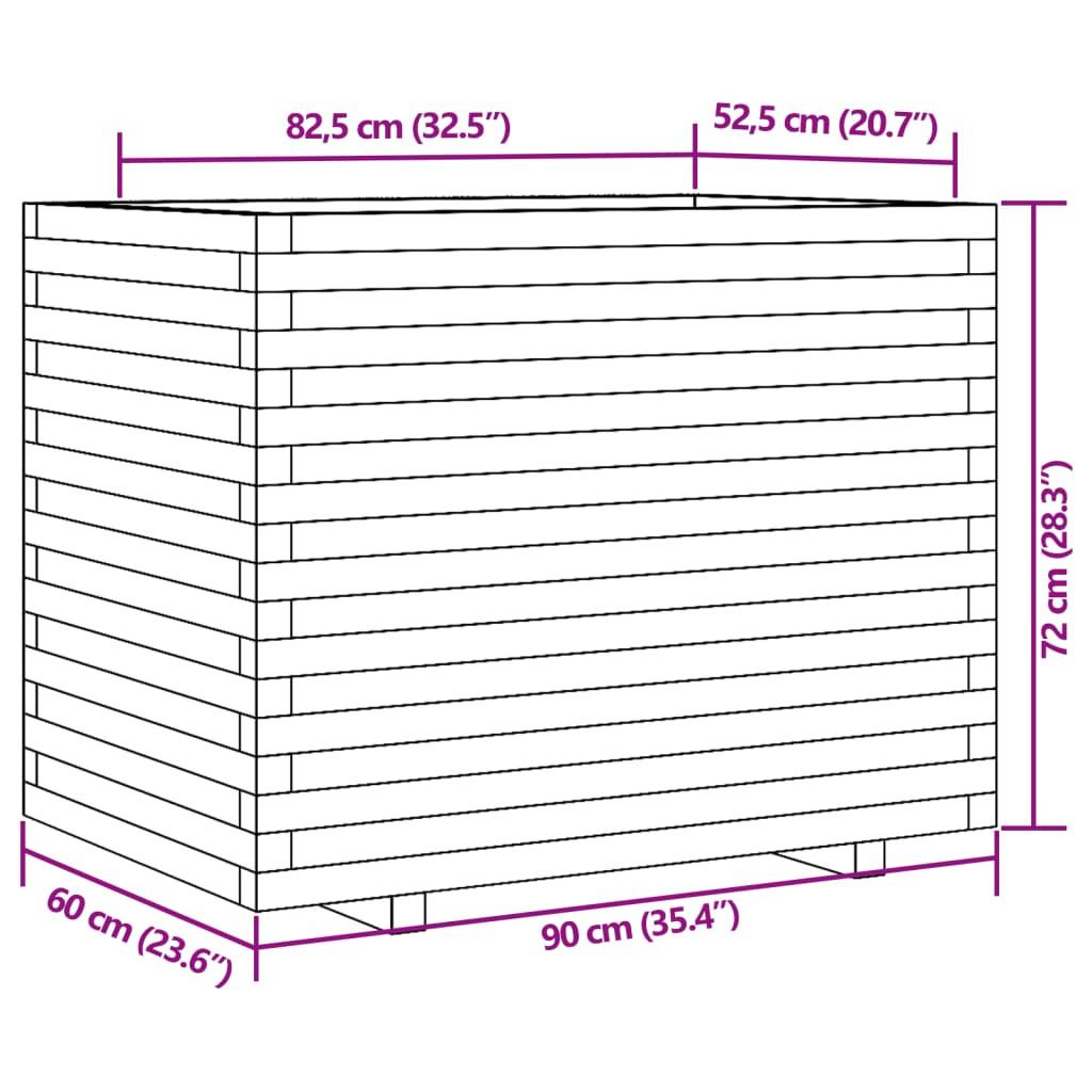 VidaXL fioriera da giardino Legno di pino  