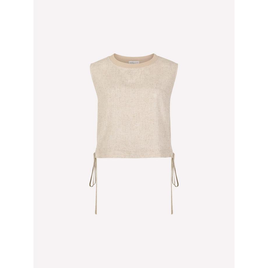 APRICOT Mélange de Lin Crop Top  