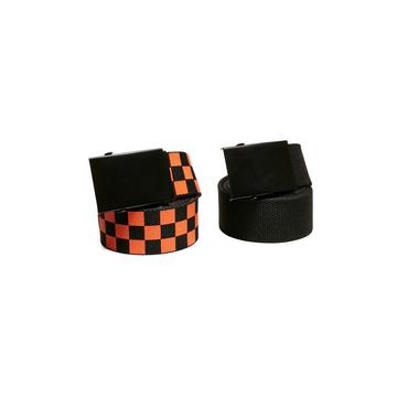 ceintures en toile à carreaux et unies  (x2)