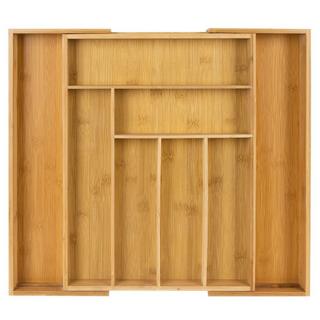 Northio Besteckkasten aus Bambus - erweiterbar  