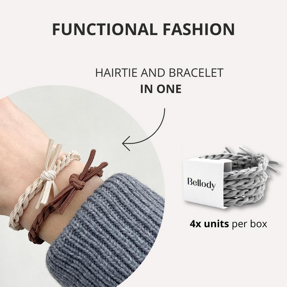 Bellody  Geflochtene Haargummis 4er Set 