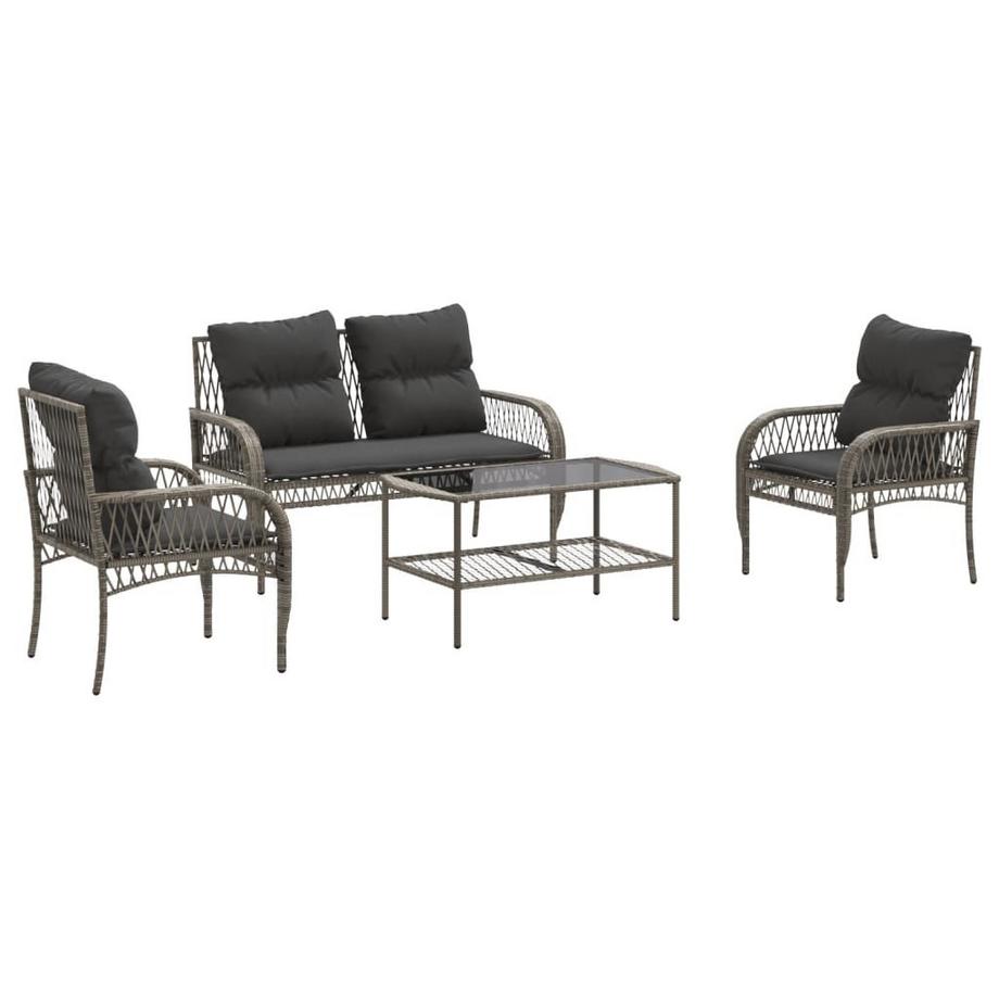 set divano da giardino Polirattan