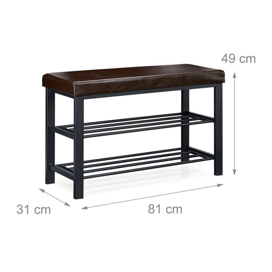 B2X Schuhbank mit gepolsterter Sitzfläche  