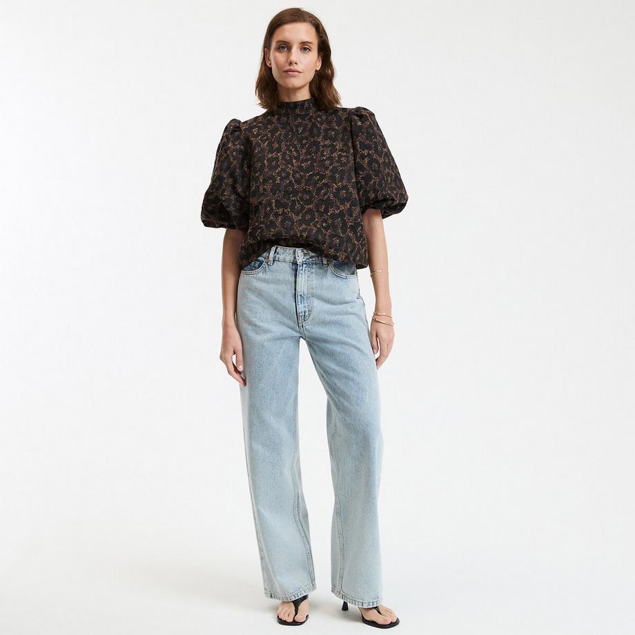 La Redoute Collections Blouse Col Montant Imprimé Animal  