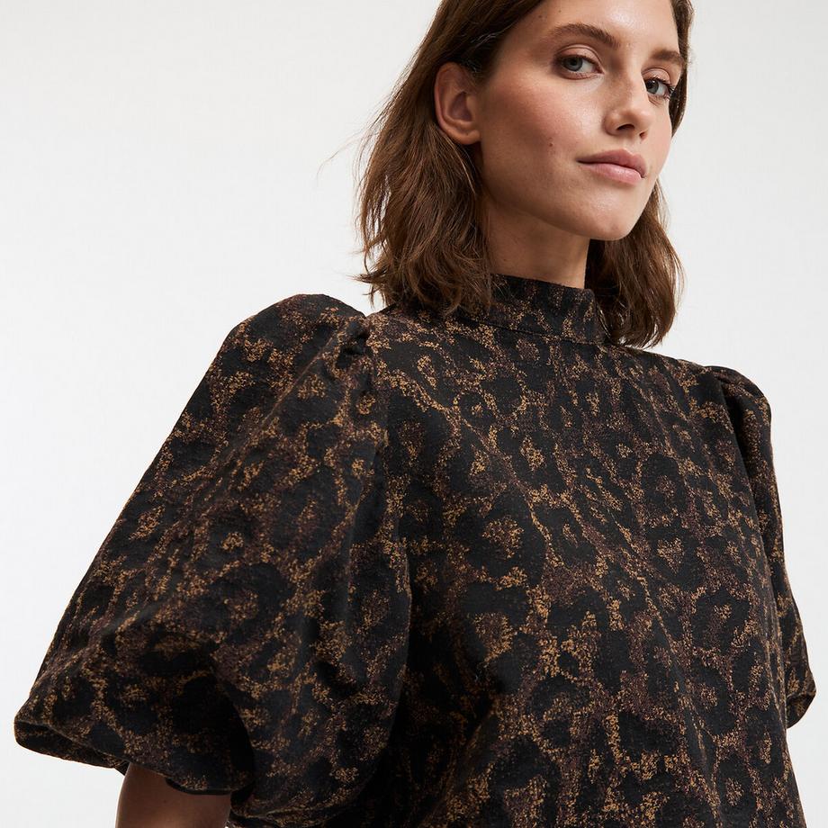 La Redoute Collections Blouse Col Montant Imprimé Animal  