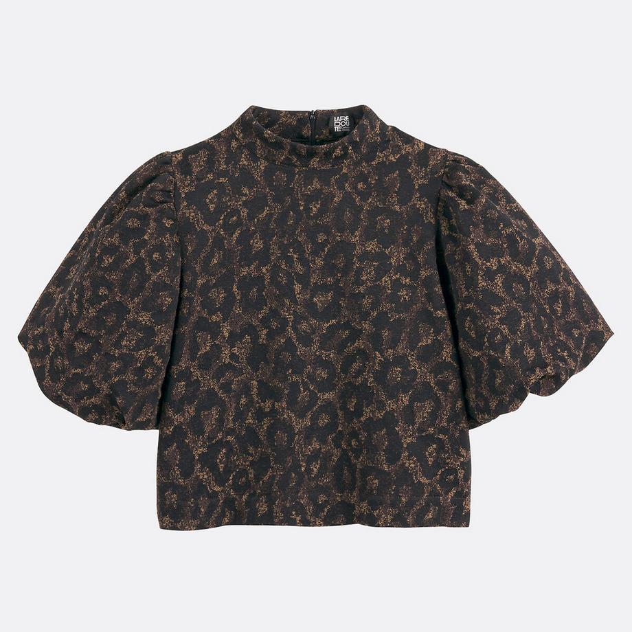 La Redoute Collections Blouse Col Montant Imprimé Animal  