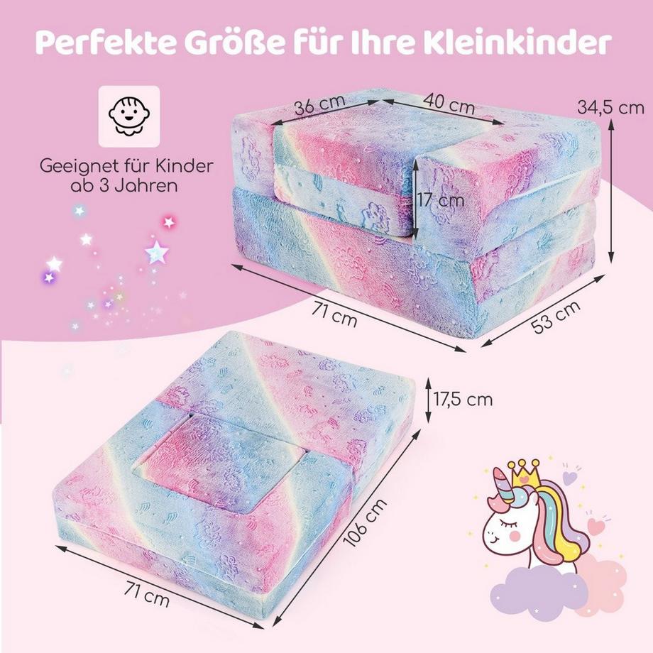 Northix Modulares Kindersofa – leuchtet im Dunkeln  