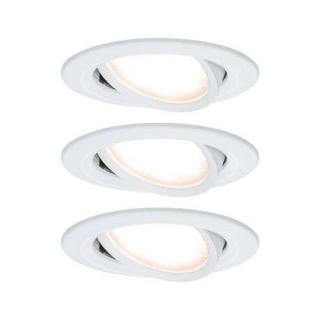 Paulmann LED Einbauleuchte 3-Step-Dim Nova Coin Basisset schwenkbar rund 84mm 50° Coin 3x6W 3x460lm 230V  