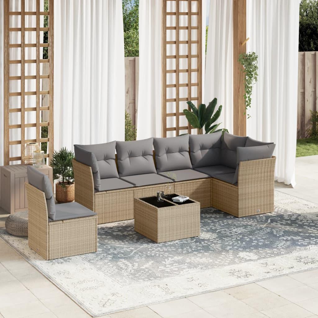 VidaXL Ensemble de canapés de jardin rotin synthétique  