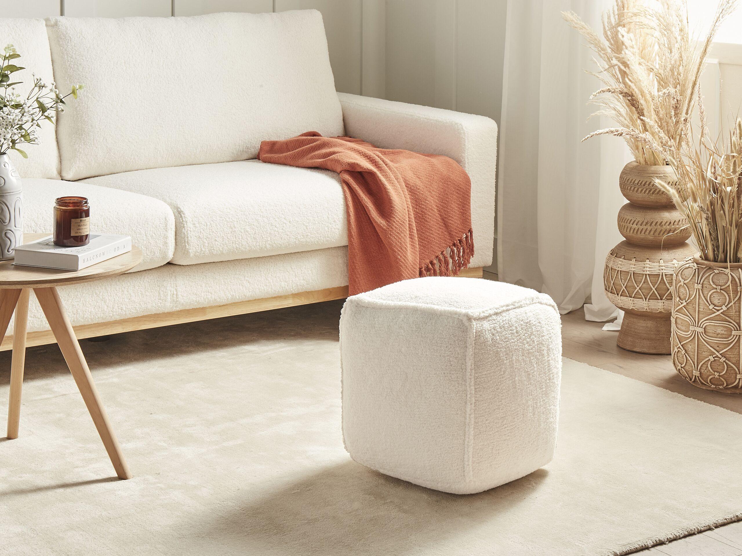 Beliani Pouf en Bouclé Moderne ALIPUR  