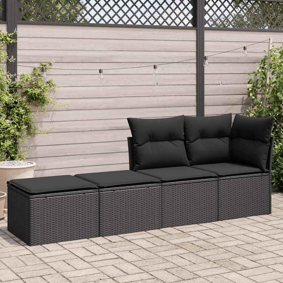 VidaXL set divano da giardino Polirattan  