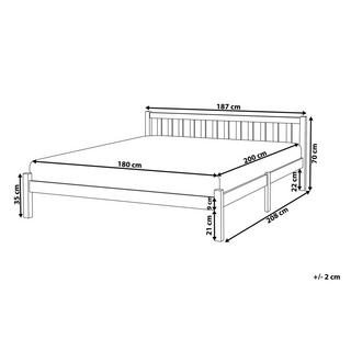 Beliani Letto en Legno di pino Scandinavo FLORAC  