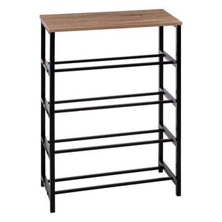 5five Étagère à chaussures avec banc de décharge - 4 niveaux  