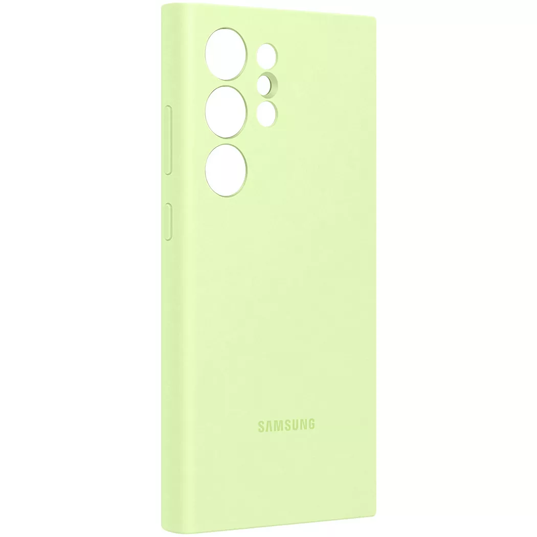 Originele Silicone Backcover voor de Samsung Galaxy S24 Ultra - Light Green