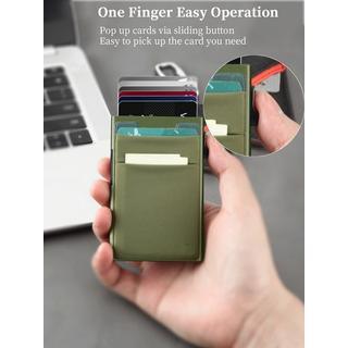 Only-bags.store Minimalistische Pop-up Brieftasche RFID Schutz Kartenhalter mit Münzfach  