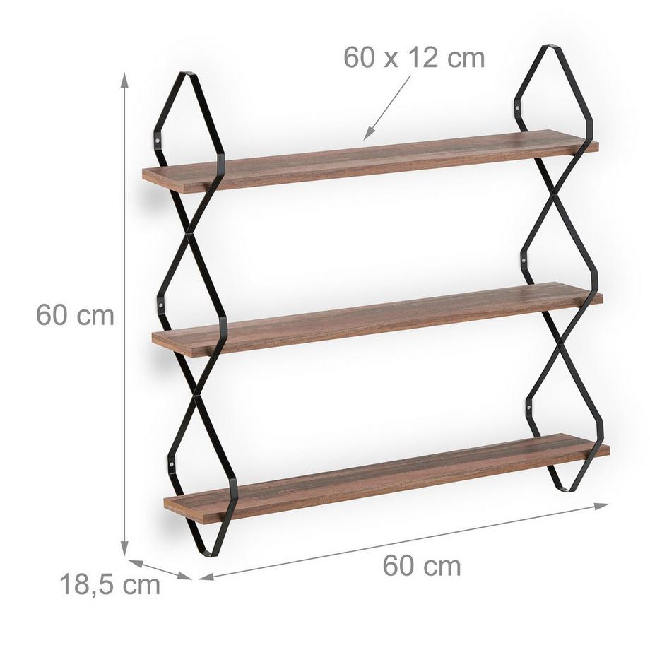 Northix Étagère murale à 3 étagères  