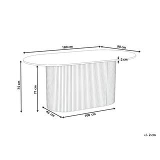 Beliani Table de repas en MDF Minimaliste LUNNIN  