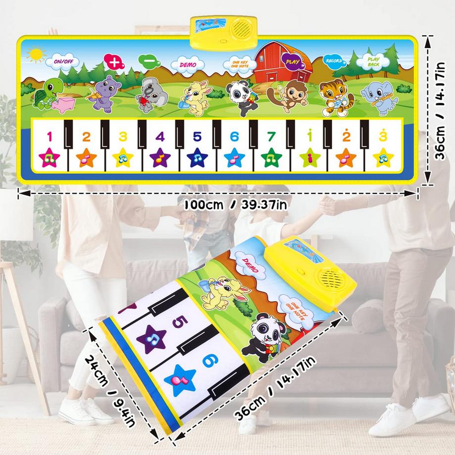 Activity-board  Klaviermatte Musikspielzeug  Melodien Anti-Rutsch Kinder Klaviermatte 