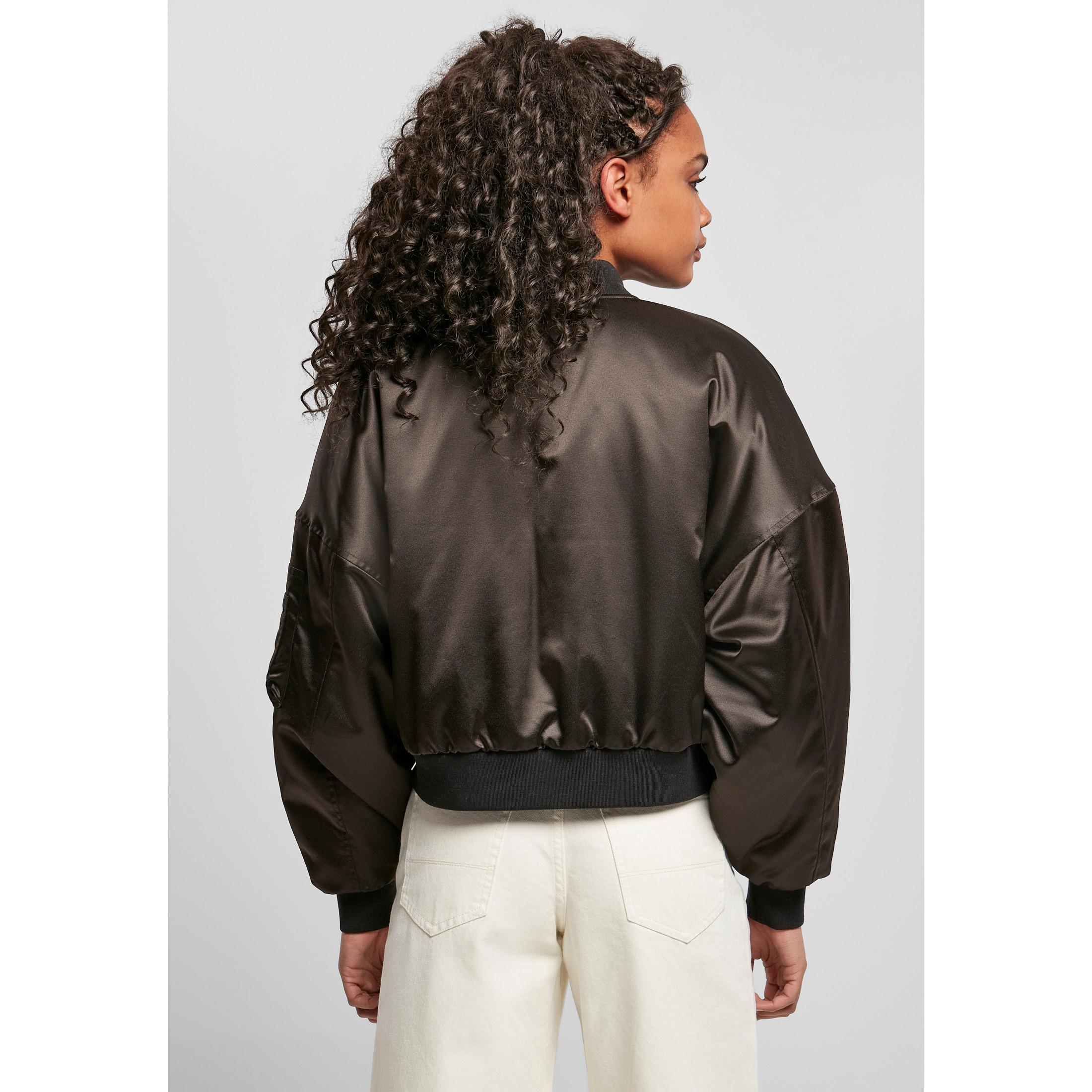 URBAN CLASSICS Oversized Satin Bomberjacke  