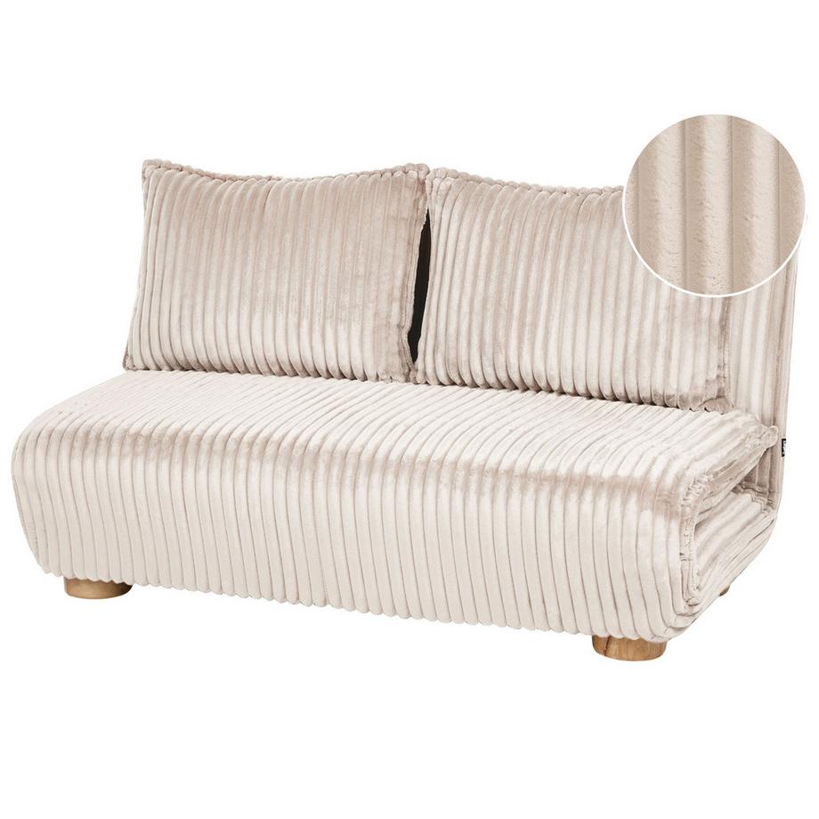 Beliani Canapé-lit en Velours côtelé Moderne ABISKO  
