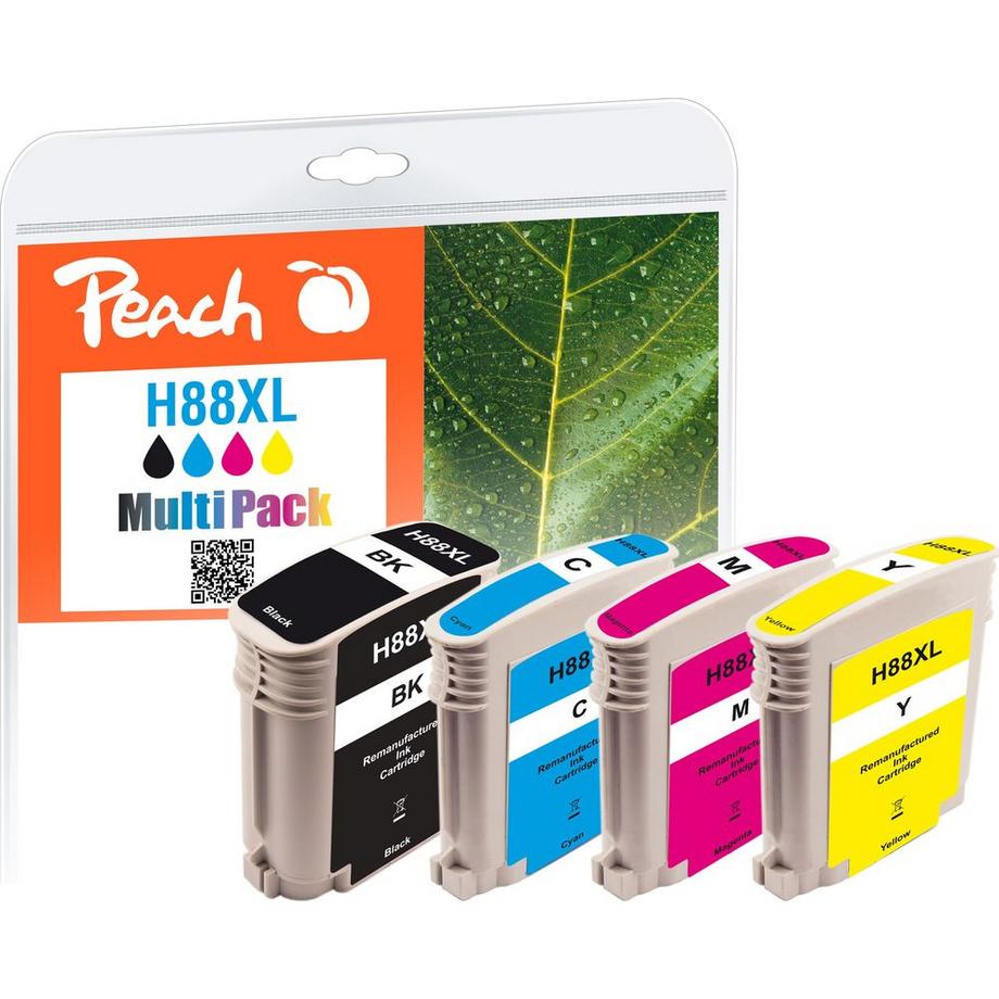 Peach  316403 cartuccia d'inchiostro 4 pz Nero, Ciano, Giallo 