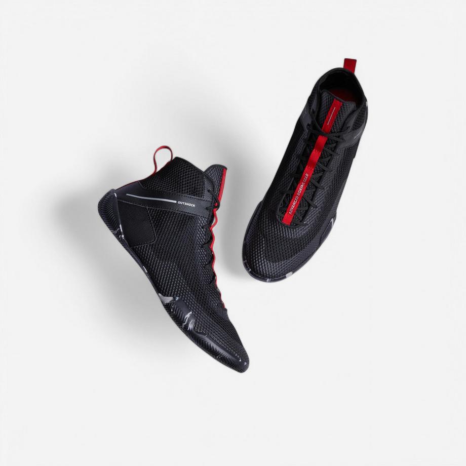 DOMYOS Chaussures de boxe anglaise légères et flexibles  