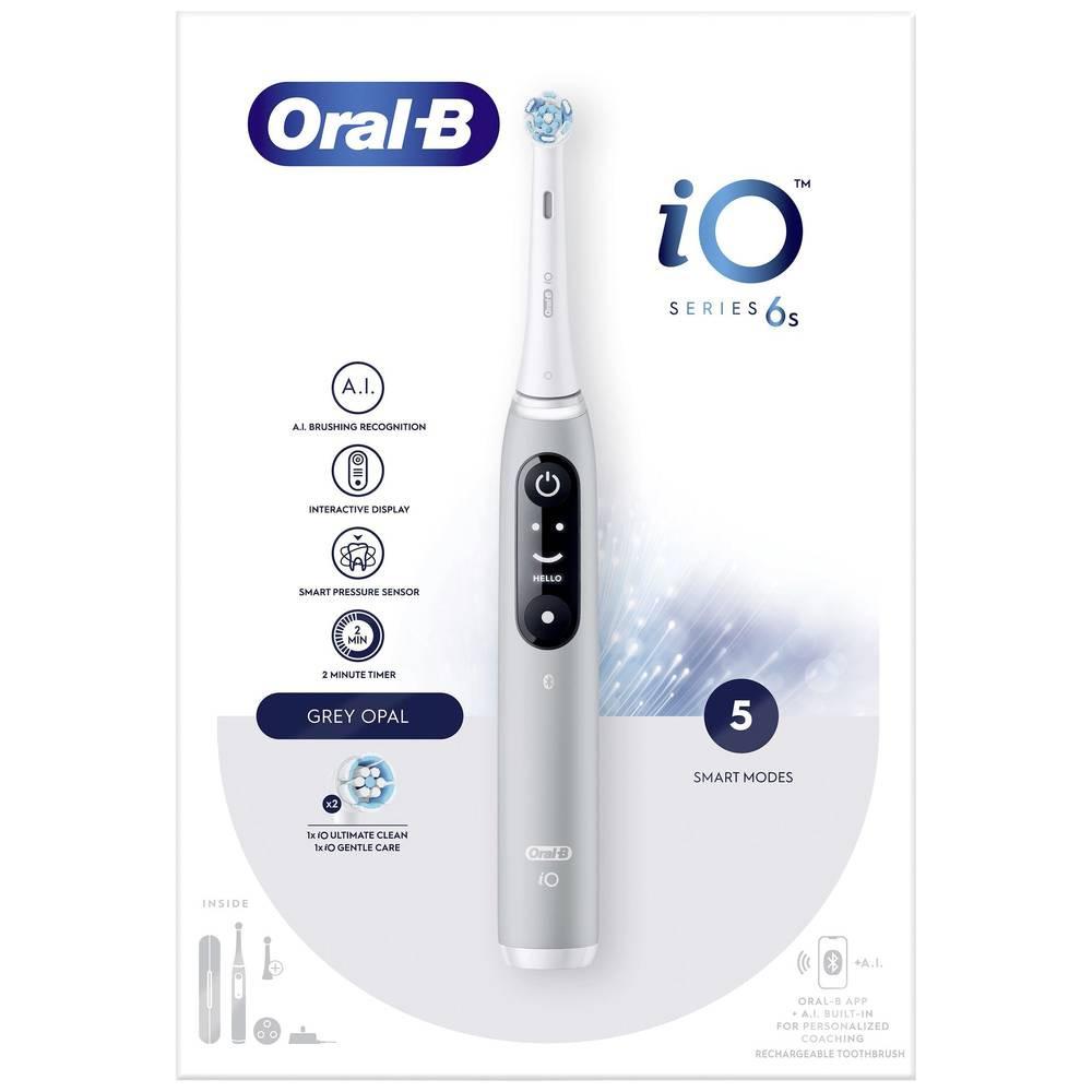 Oral-B iO Series 6s Grey Opal  Elektrische Zahnbürste Rotierend/Oszilierend Grau  