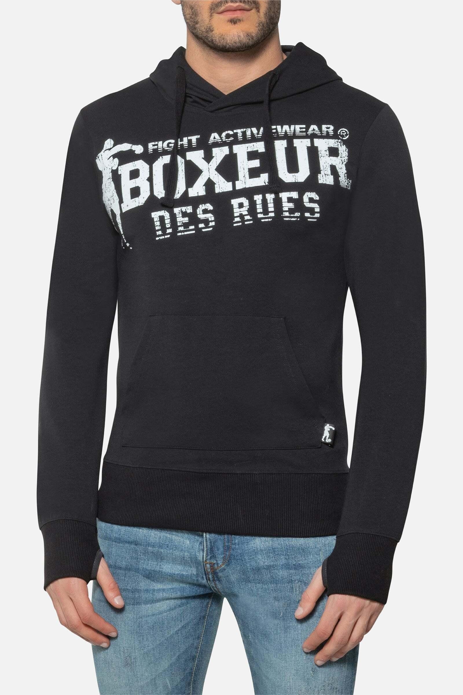 BOXEUR DES RUES  Kapuzenpullover Hooded Sweatshirt with Thumb Openings 