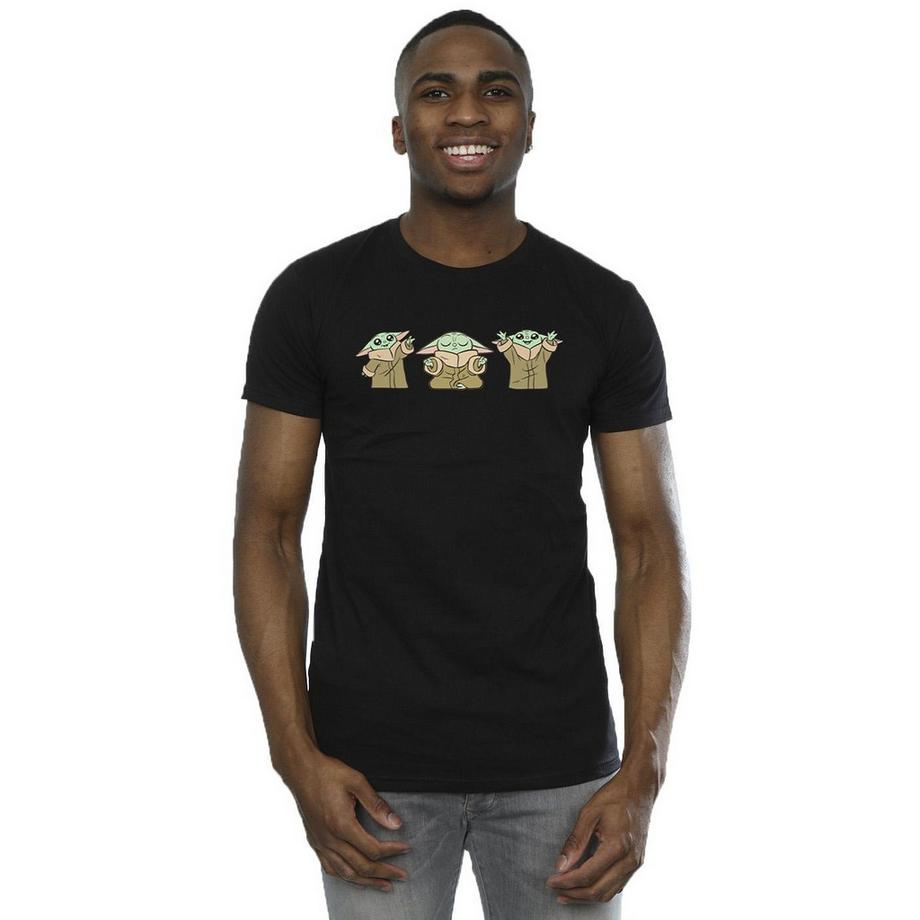 STAR WARS The Mandalorian Grogu Non Vedo Non Sento Non Parlo T-Shirt  