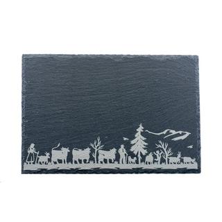 Kadastar Alpaufzug Familie Schieferplatte 30 x 20 cm  