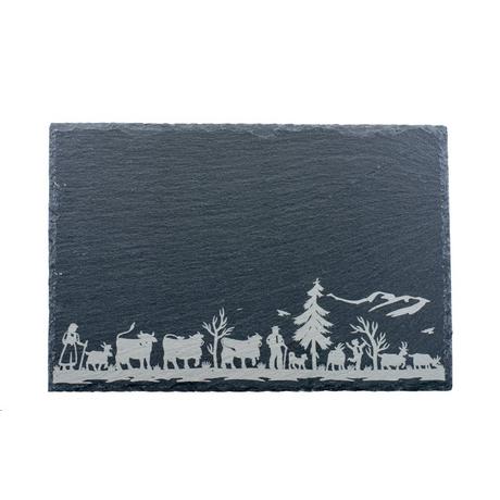 Kadastar Alpaufzug Familie Schieferplatte 30 x 20 cm  