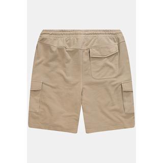 Sthuge  Bermuda cargo en molleton, avec taille élastique. Coupe Relaxed Fit. Jusqu'au 8XL. 