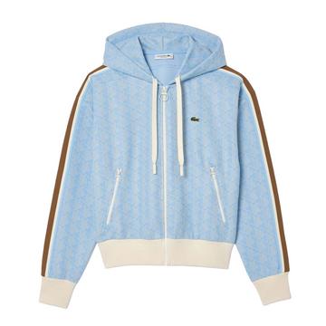 Jacquard Hoodie mit durchgehendem Reißverschluss