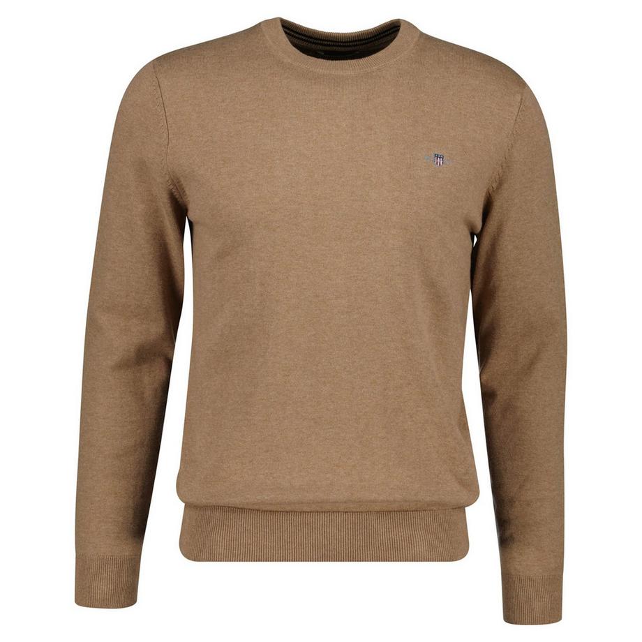 Maglione a maglia Uomini Vestibilità confortevole-CLASSIC COTTON C-NECK