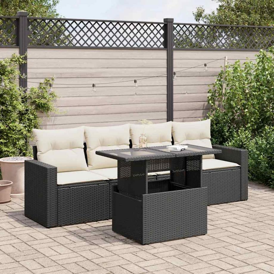 VidaXL Ensemble de canapés de jardin rotin synthétique  