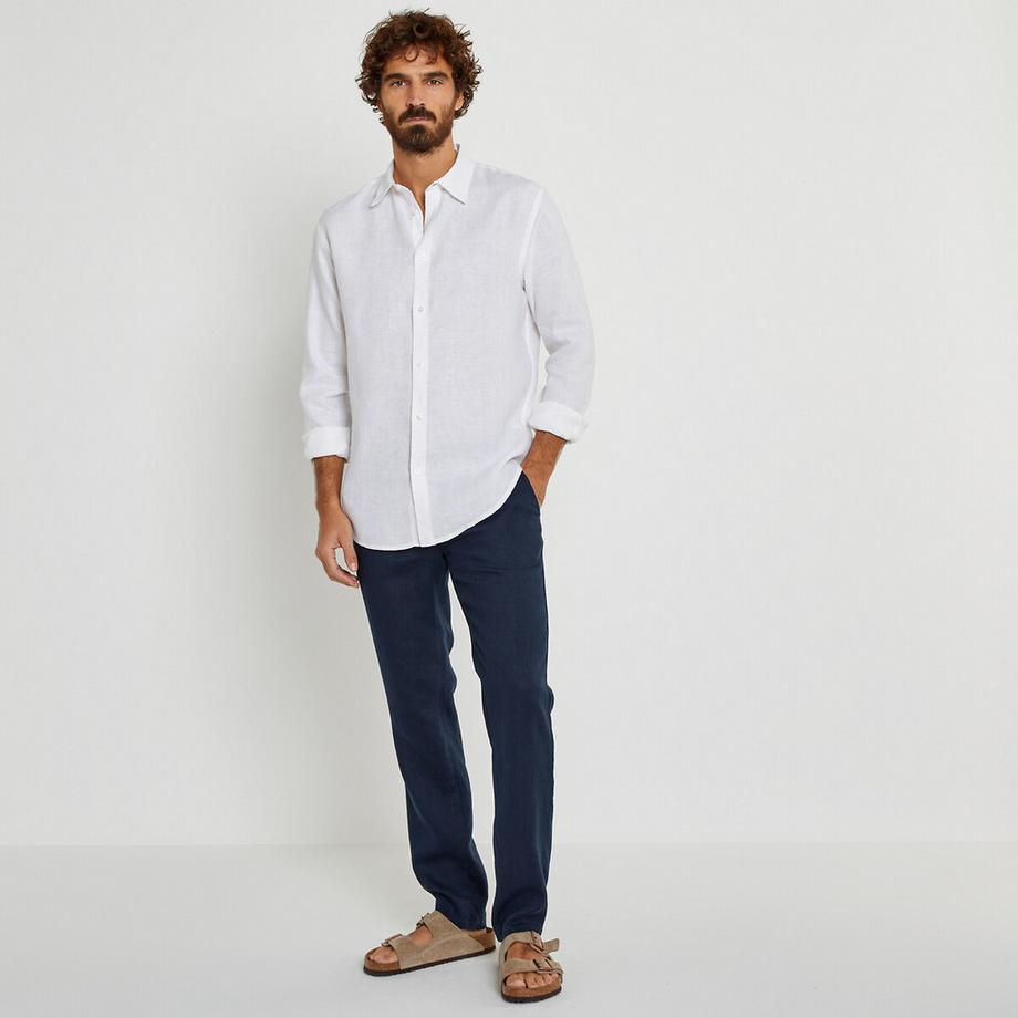 La Redoute Collections Signature Gerades Leinenhemd Langarm  