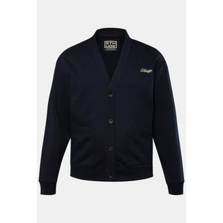 Sthuge  Veste en molleton STHUGE, col en V et broderie sur la poitrine - jusqu'au 8&nbsp;XL 