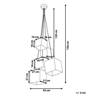 Beliani Lampe suspension en Polyester Rétro MESTA  