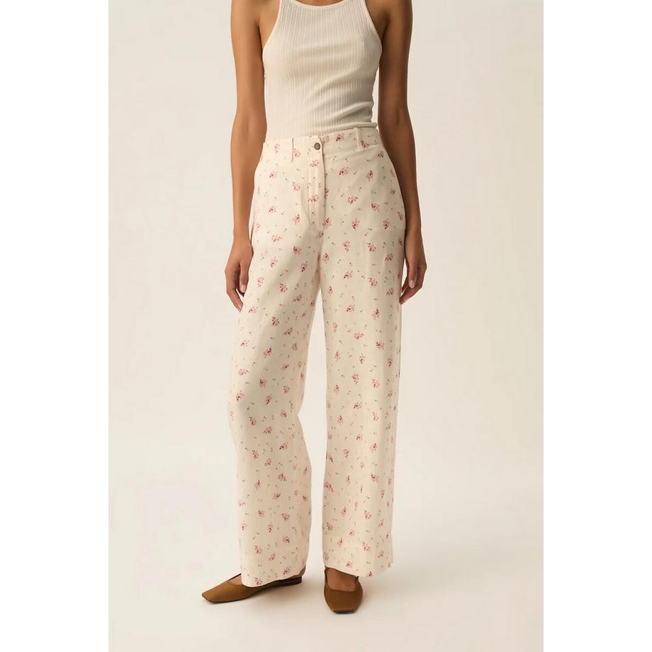 Weite Hose TIFFAINE mit Blumendruck